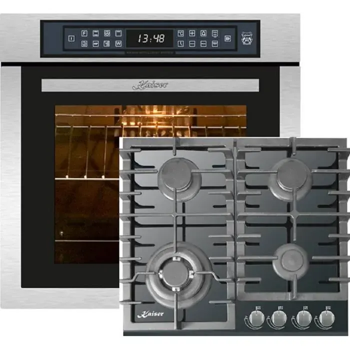 Four à encastrer - Kaiser - EH 6306 R+KCG 6383 - Inox - 79L - Autonettoyage catalytique