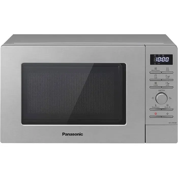 Four à micro-ondes avec gril en acier inoxydable - Panasonic - 20 L - 800 W - 5 niveaux de puissance - Gril 1000 W