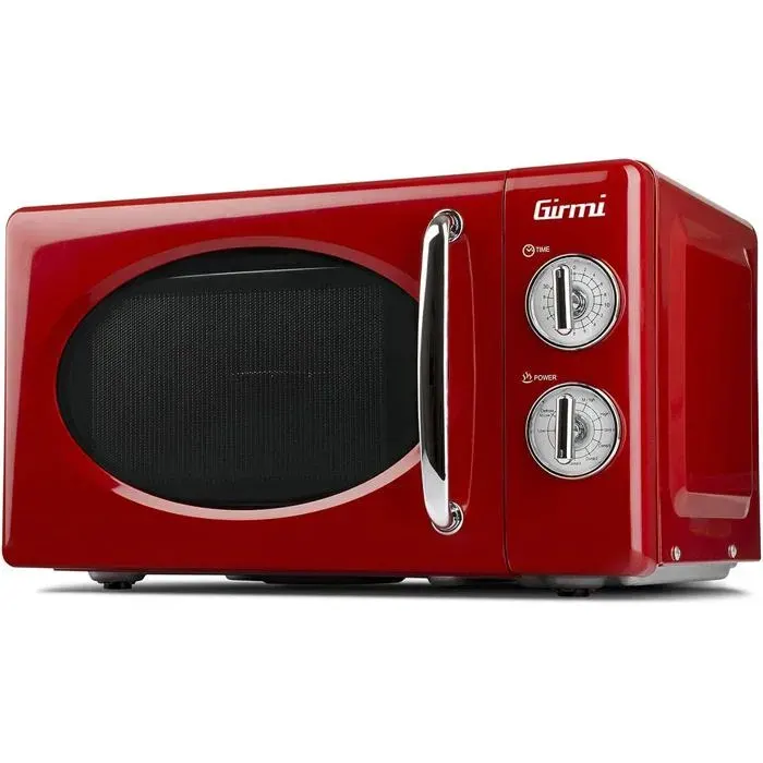Four à micro-ondes combiné rouge - Girmi - 20 litres - 700 W micro-ondes - 800 W gril - 3 modes de cuisson