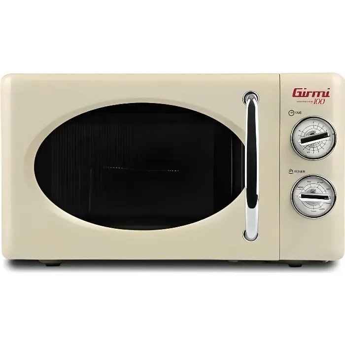 Four à micro-ondes combiné Vintage Design - Girmi FM21 - 20 L - 700 + 800 W - crème