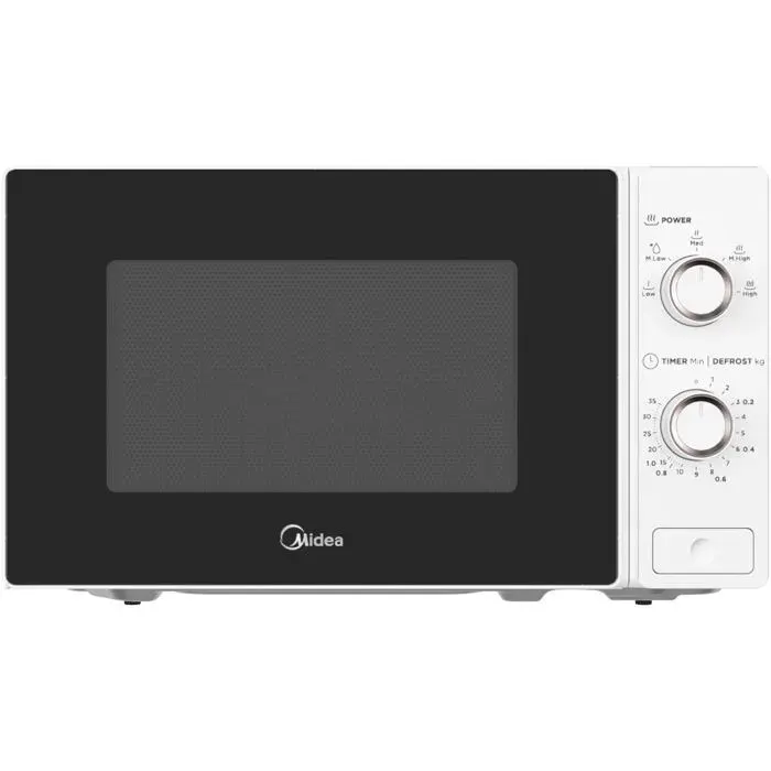 Four à micro-ondes compact blanc - Midea - 20 l - Décongélation automatique - Revêtement intérieur en émail