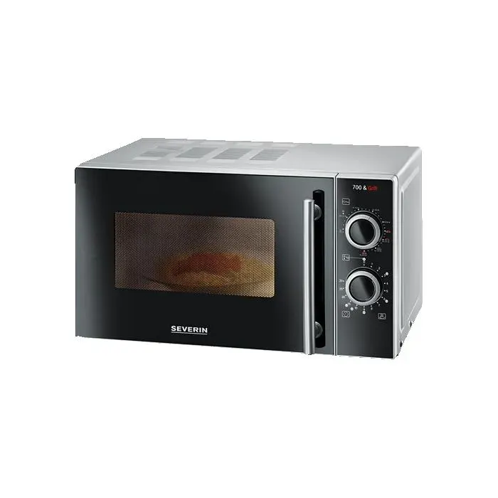 Four à micro-ondes et gril 2-en-1 - SEVERIN - 9 niveaux de puissance 700W 20L - noir/inox - MW 7771
