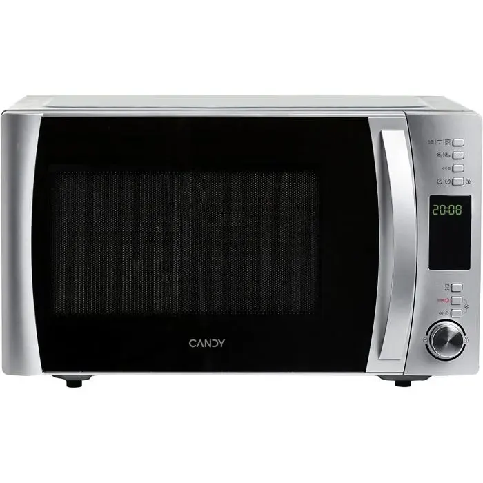 Four à micro-ondes grill argent - Candy - 30 L - 900 W - Grill 1000 W - Programmateur numérique - 10 menus automatiques