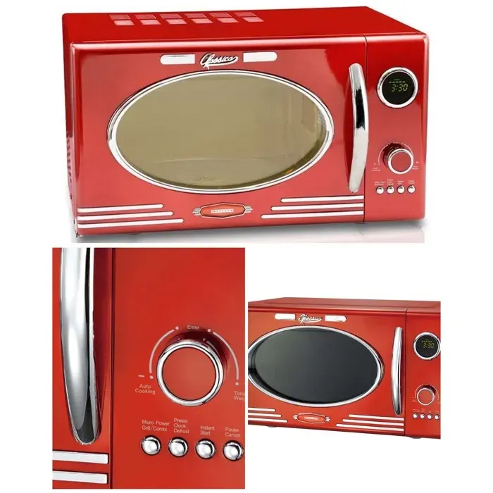 Four à Micro-ondes - MELISSA - Rouge Chili - 20L - 700W - 5 Programmes Automatiques