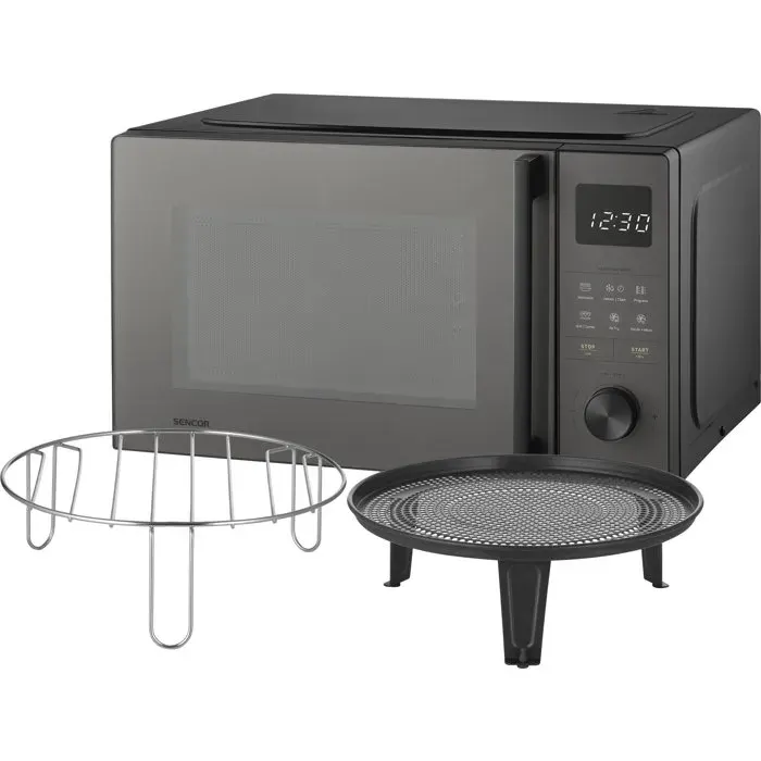 Four à micro-ondes multifonction Sencor SMW 6025BK - Grill et Air Fryer - 8 programmes - Verrouillage enfant - 25 L - Noir