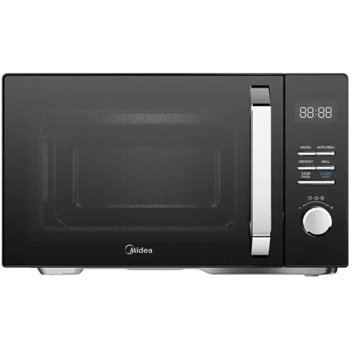 Four à micro-ondes noir - Midea - 25 l - 800 W - Gril 1000 W - Préparation automatique - Décongélation automatique — coloris Noire