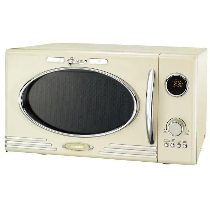 Four à micro-ondes rétro 16330128-1000 W - cavité 23 L - modèle avec fonction grill - couleur crème
