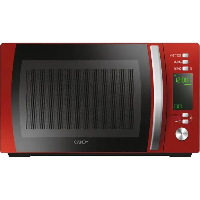 Four à micro-ondes rouge avec grill - Candy - Cook In App - 20 L - 40 programmes automatiques - 700 W - Décongélation