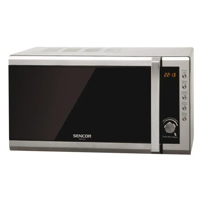 Four à micro-ondes Sencor SMW 6001DS - Comptoir - 20 L - 700 W - Acier inoxydable - Gauche