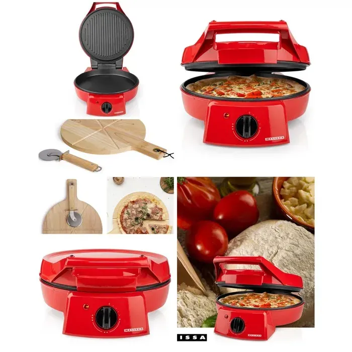 Four à pizza / Appareil pizza-grill - MELISSA - 1800W - Plaque 30 cm - Ouverture 180° - Antiadhésif