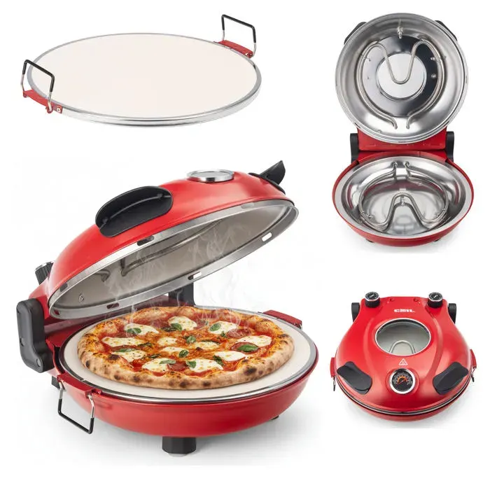 Four à pizza COIL + pierre 420° portable 1200W à pizza en verre résistant
