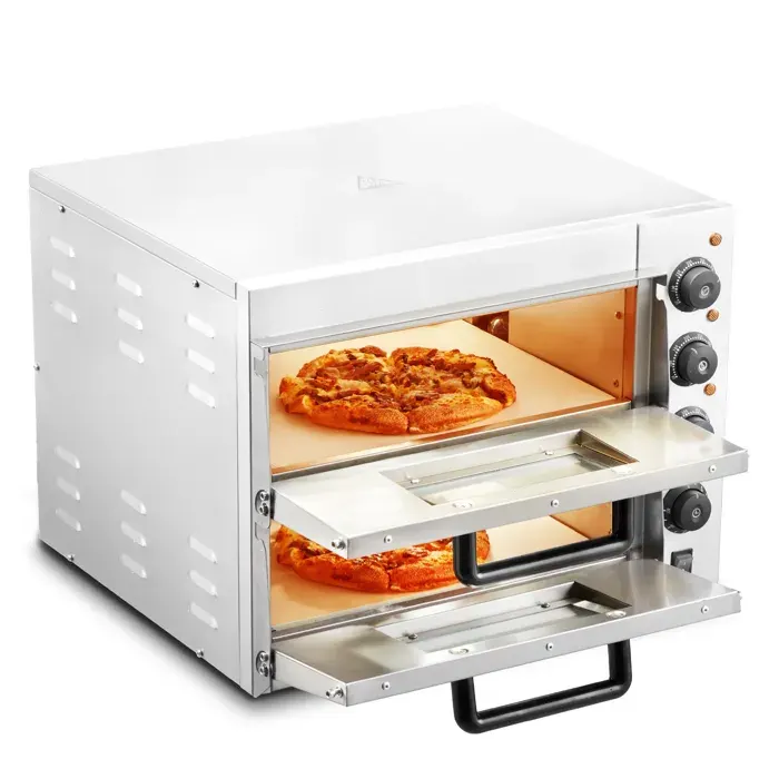 Four à Pizza Commercial-VEVOR-avec Pierre et Poignée-Machine à Pizza dIntérieur Polyvalente pour Restaurant Maison