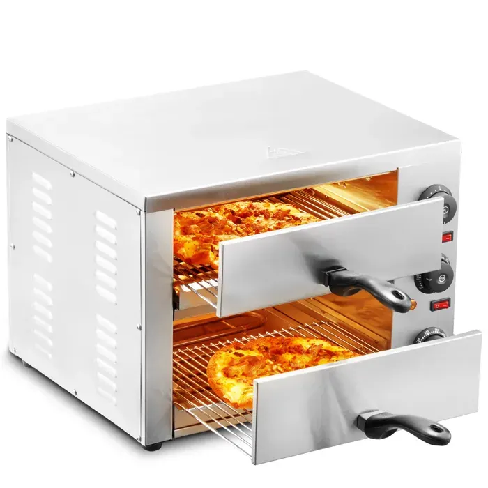 Four à pizza de comptoir - VEVOR - FY-P0-2 - 1700 W - Temp. 50–350°C - Compact 477×400×350 mm