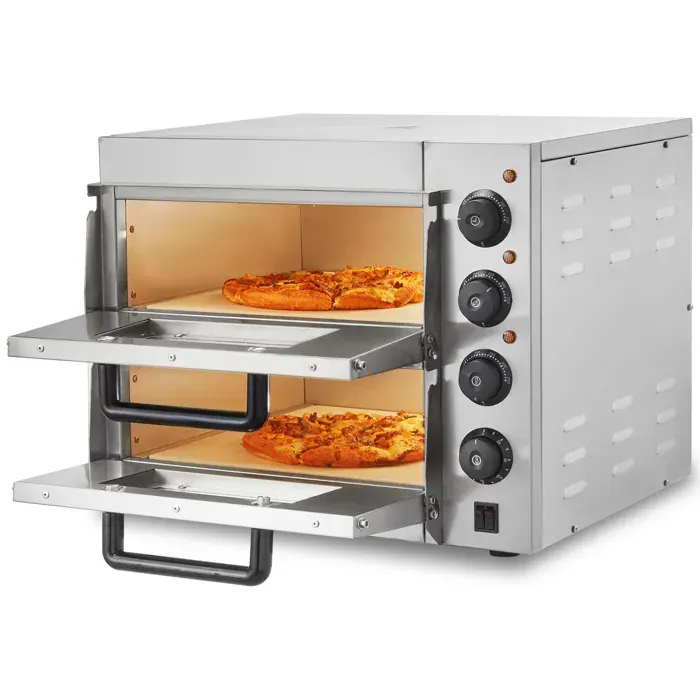 Four à Pizza - DUOKU - FY-1EP-2 - Acier Inoxydable - Double Pont - Température 350℃