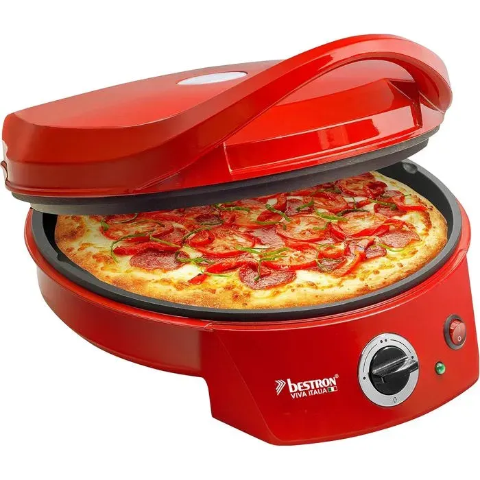 Four À Pizza Électrique Four À Pizza JusquÀ 230°C Chauffage Haut/Bas Pour Pizza Faite Maison Ou Surgelée Tarte Flambée Quiche — coloris Rouge