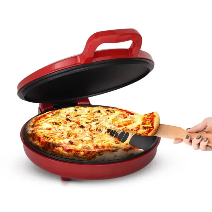Four à pizza électrique - NUTRICHEF - NutriChef - 1500 W - 80-200 °C - Ø30 cm — coloris Rouge
