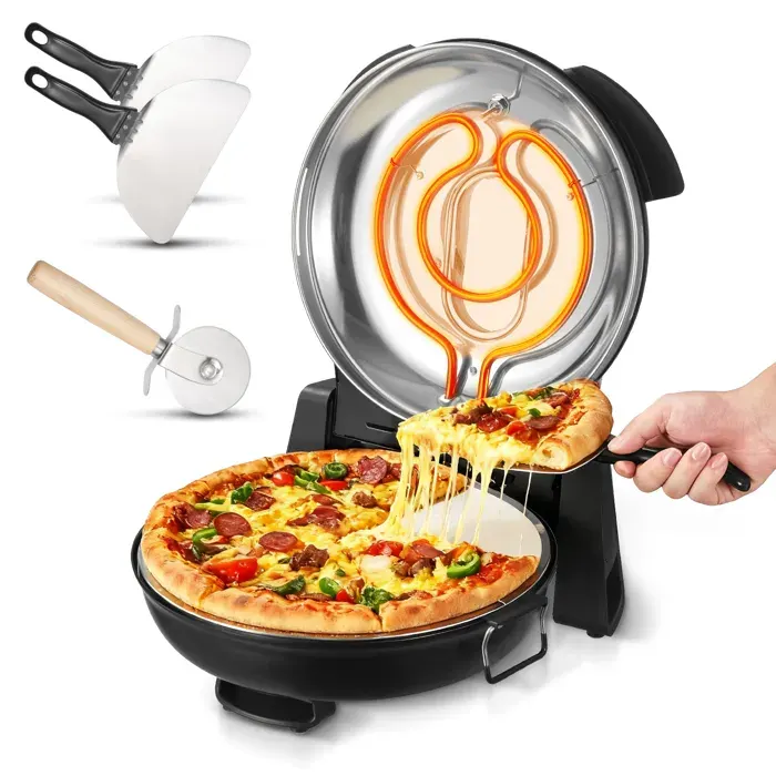 Four à pizza électrique - VEVOR - QL36WT - 1200 W - 5 niveaux - Temp. max 420°C