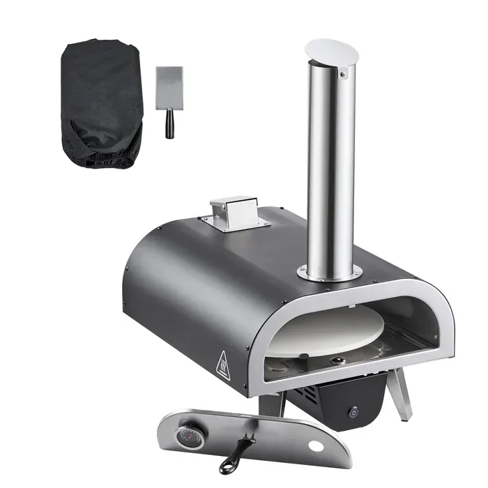 Four à Pizza Portable 305 mm pour Extérieur-Duoku-Fonctionnant aux Granulés de Bois-Equipé d’un Système de Rotation Electrique