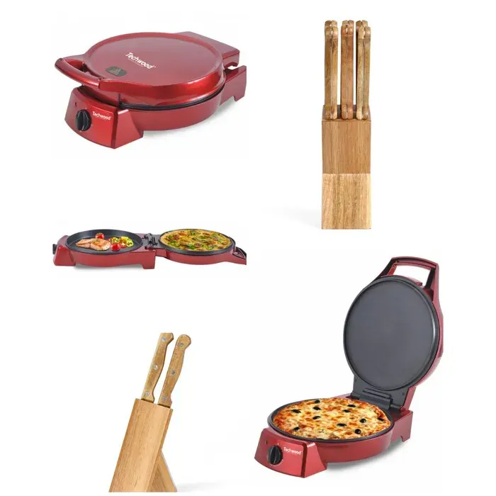Four à Pizza - TECHWOOD - Nedis Four à Pizza - 1800W - Revêtement antiadhésif - 30 cm de diamètre