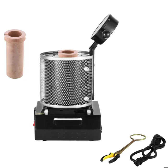 Four de fusion électrique - DUOKU - GF1150ND1-1KG - 1350W - 1150°C max - Creuset céramique 1 kg — coloris Noir