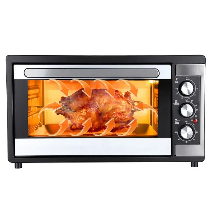 Four Électrique 46L – FIANAO – 1500W Chaleur Tournante – Température 0-230°C – Minuterie 60min – Inox
