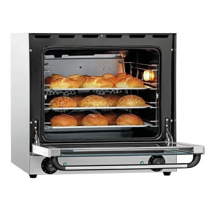 Four électrique à convection 4 niveaux avec enceinte émaillée porte douvble vitrage minuterie intégrée 2670 W 220 V - MONO