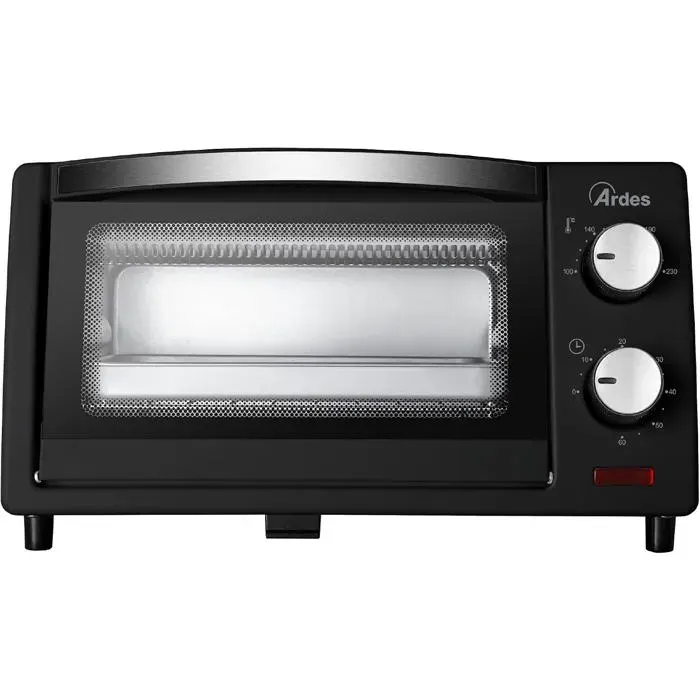 Four Électrique DUne Capacité De 10 Litres Avec Éclairage Interne Thermostat Et Minuterie Réglables Avec Double Vitrage Arr[PE714]
