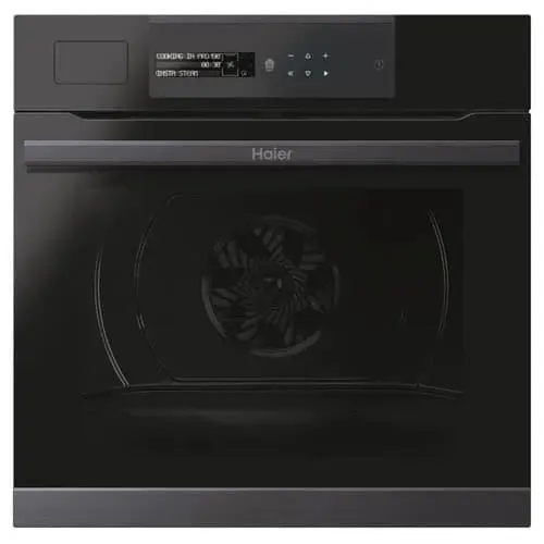 Four électrique encastrable - HAIER - 70 litres - Convection - Pyrolyse - Porte froide