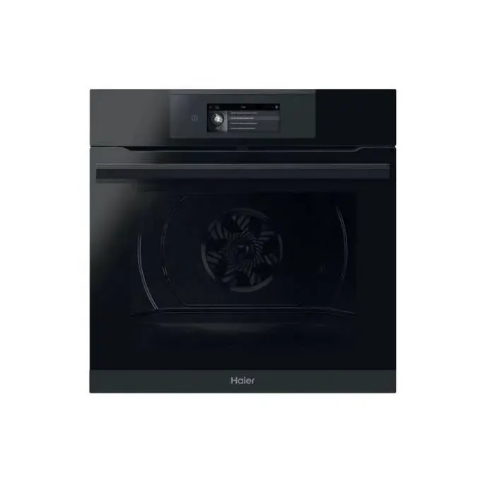 Four électrique - HAIER - FOUR PYROLISE 70 litres - Convection - A pyrolyse - Porte froide — coloris Noire