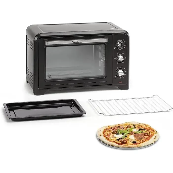 Four Électrique - Moulinex - Optimo 33L - Noir - 6 Modes de Cuisson - Minuterie incluse