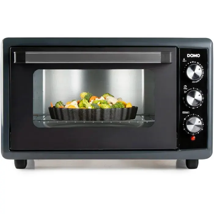 Four électrique multifonction XXL - DOMO - DO808GO 6 50 L - Noir - 2000 W- Jusquà 230° - Minuterie 90 min - 4 fonctions de chaleur