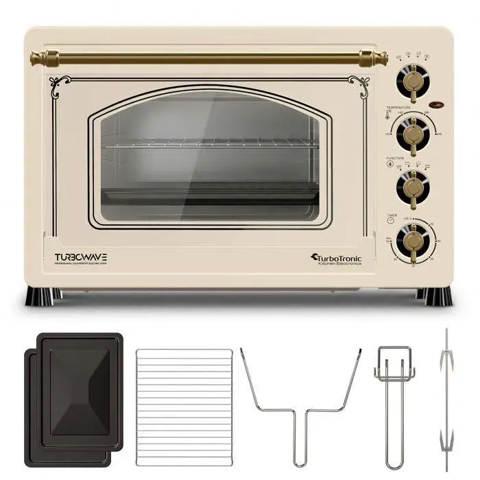 Four électrique - TurboTronic - TT-R45 - 45 L - Chaleur tournante & rôtissoire - 2000 W — coloris Beige