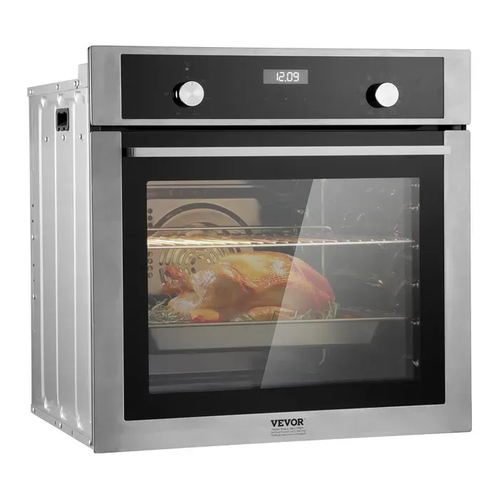 Four Encastrable de 76 L-VEVOR-Four Mural Simple de 595 cm-Électrique 3550 W-avec 9 Fonctions de Cuisson