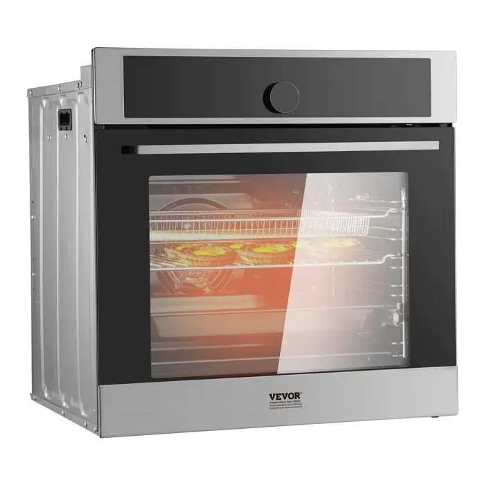 Four Encastrable de 76 L-VEVOR-Four Mural Simple de 595 cm-Électrique 3550 W-avec Grille et Plateau de Cuisson Cuisine