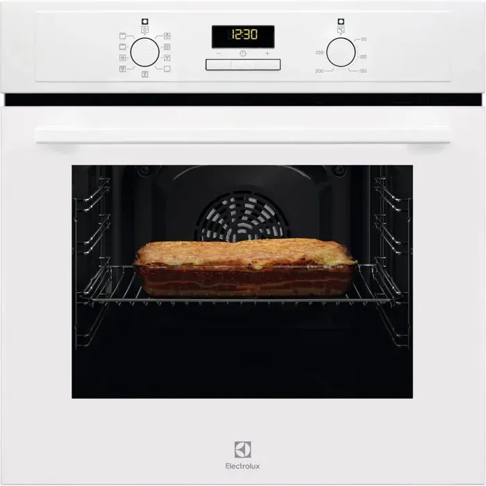 Four encastrable électrique blanc - Electrolux - Convection - Gril électrique - Nettoyage facile — coloris Blanche