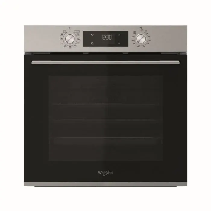 Four encastrable électrique gris ou acier inoxydable - Whirlpool - Convection - Gril électrique - Aqua Clean
