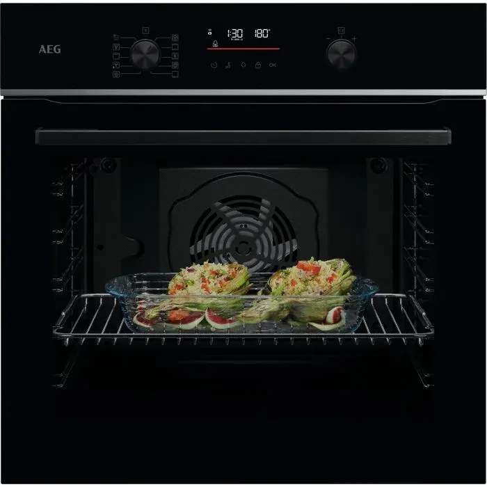 Four encastrable électrique noir - AEG - Autonettoyage pyrolytique - Convection - Grill électrique
