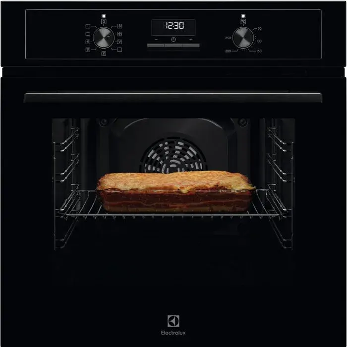 Four encastrable électrique noir - Electrolux - Convection - Gril électrique - 9 modes de chauffage — coloris Noire