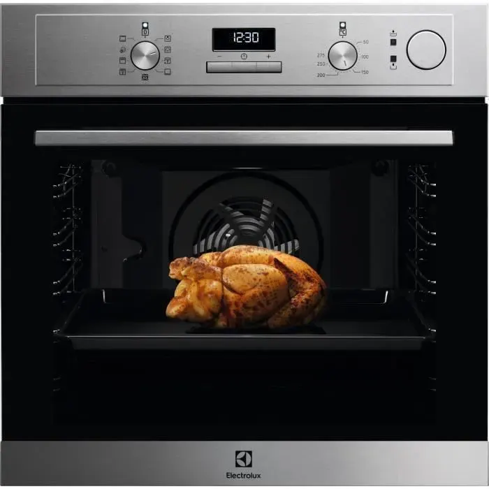 Four encastrable ELECTROLUX combiné 25% vapeur et chaleur tournante pulsée - Classe A - EOC3S40X — coloris Inox