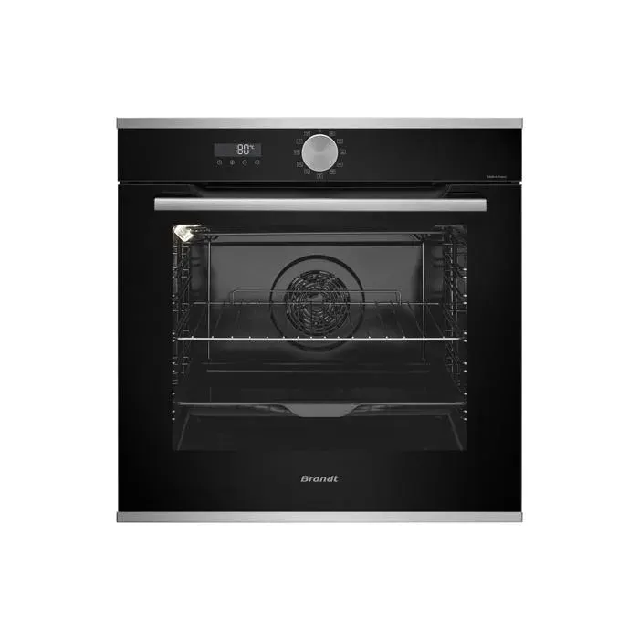 Four encastrable noir - Brandt - Cuisson vapeur Quick & Steam - Nettoyage Clean 39 - Porte froide 4 verres - Volume 73 l