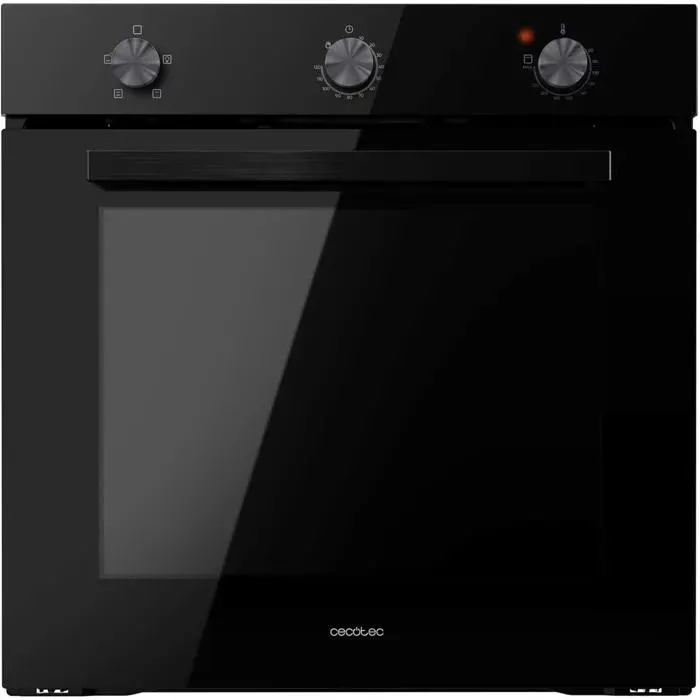 Four encastrable noir - Cecotec - Bolero Hexa - 77 L - 2800 W - 4 fonctions - Minuterie - Nettoyage à la vapeur