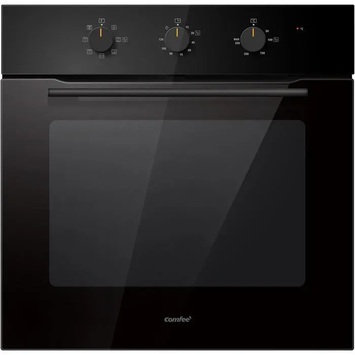 Four encastrable noir - Comfee - 60 L - 8 fonctions - Frire à air - Nettoyage à la vapeur - Cuisson en plusieurs phases