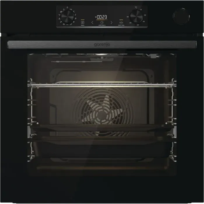 Four encastrable noir - Gorenje - Électrique avec convection et vapeur - 12 modes de chauffage - Gril électrique