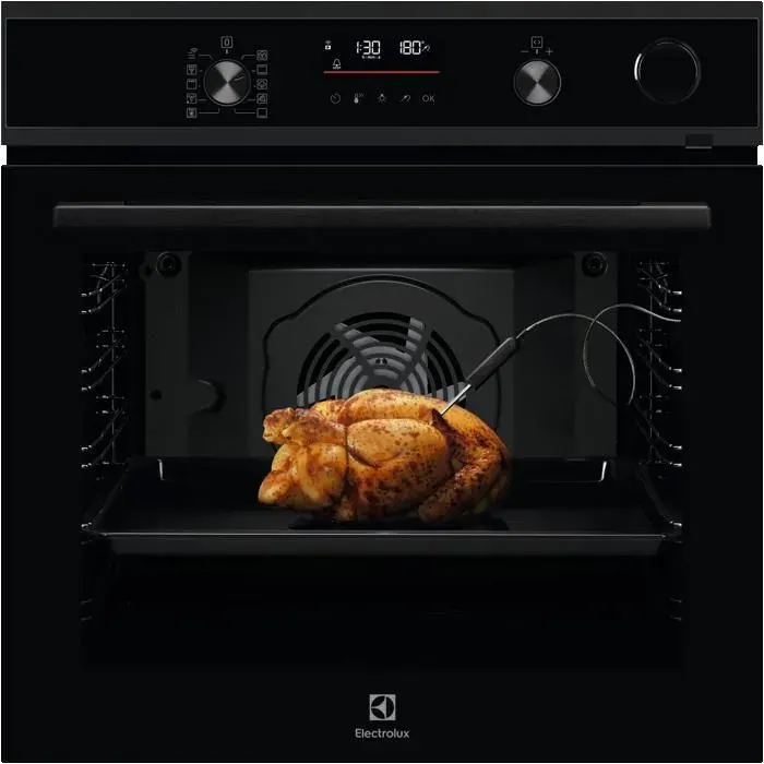 Four Encastrable Pyrolyse 600 SenseCook® ELECTROLUX avec SteamCrisp Y6POC67WH Classe A++ Pure black
