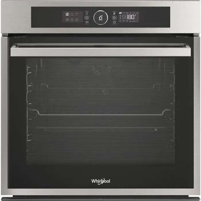 Four encastrable pyrolyse chaleur pulsée - WHIRLPOOL - OAKZ97961SPIX - Monobouton 6è sens - Rails - inox - 73 L