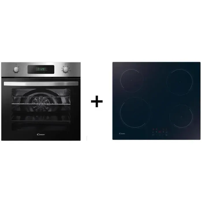 Four encastrable Pyrolyse - Chaleur tournante CANDY FICD X676 - 65L - Inox et noir - Classe A — vue 2