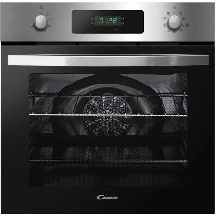Four encastrable Pyrolyse - Chaleur tournante CANDY FICD X676 - 65L - Inox et noir - Classe A