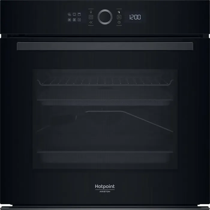 Four encastrable - Pyrolyse - HOTPOINT - HA4S80PM0BA - Noir - Porte froide - 73 L - 595 x 564 x 595 cm