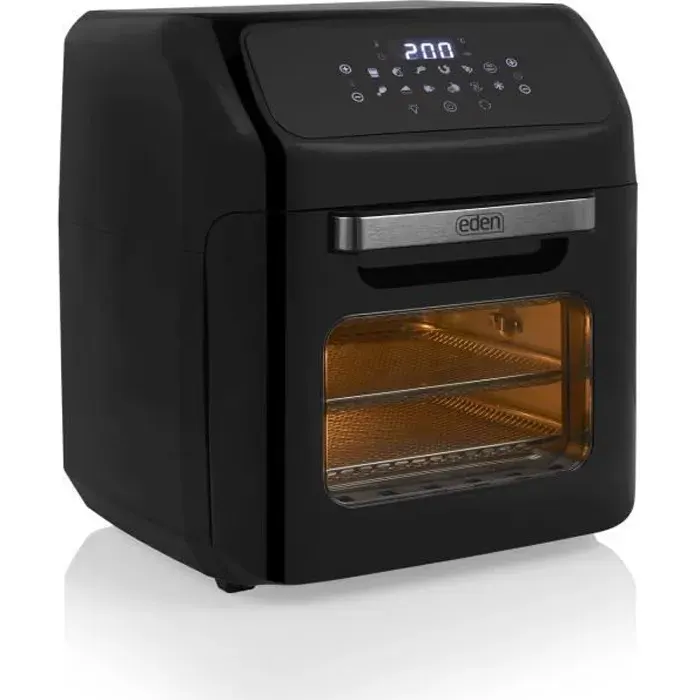 Four Friteuse sans huile Eden ED-7017 - 12 L - Panier tournant et rôtissoire inclus - 1800 W - Airfryer
