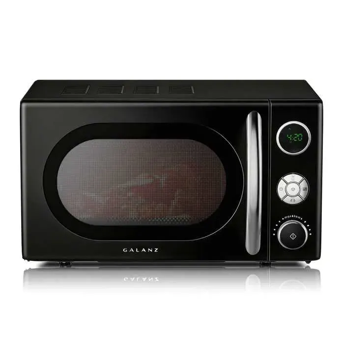 Four micro-ondes compact 20L 700W – 6 puissances & décongélation rapide facile à nettoyerNoir